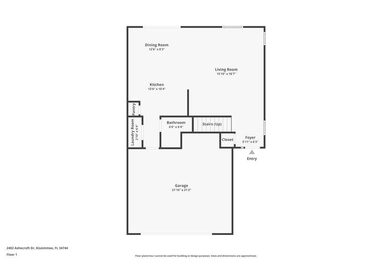 2,085/Mo, 2402 Ashecroft Dr Kissimmee, FL 34744 Floor Plan View
