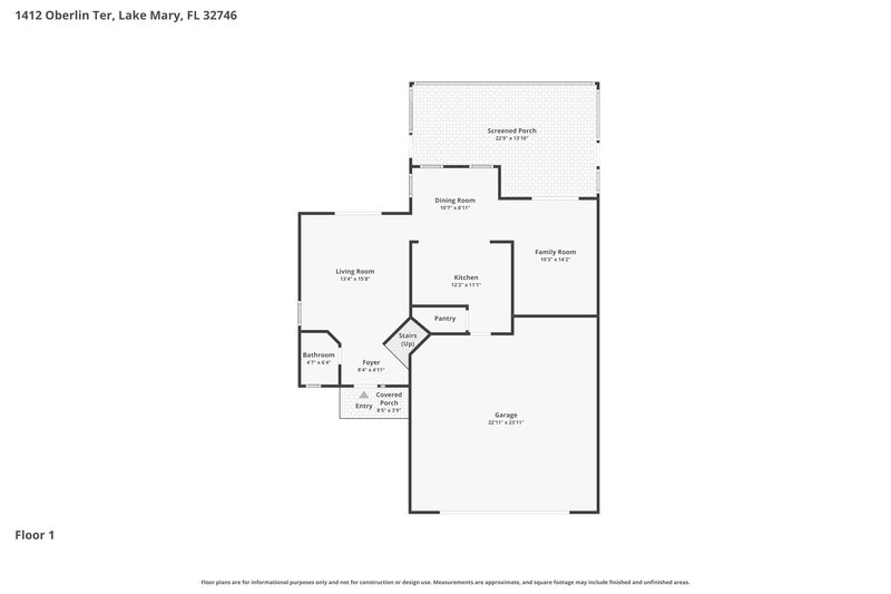 2,280/Mo, 1412 Oberlin Ter Lake Mary, FL 32746 Floorplan View