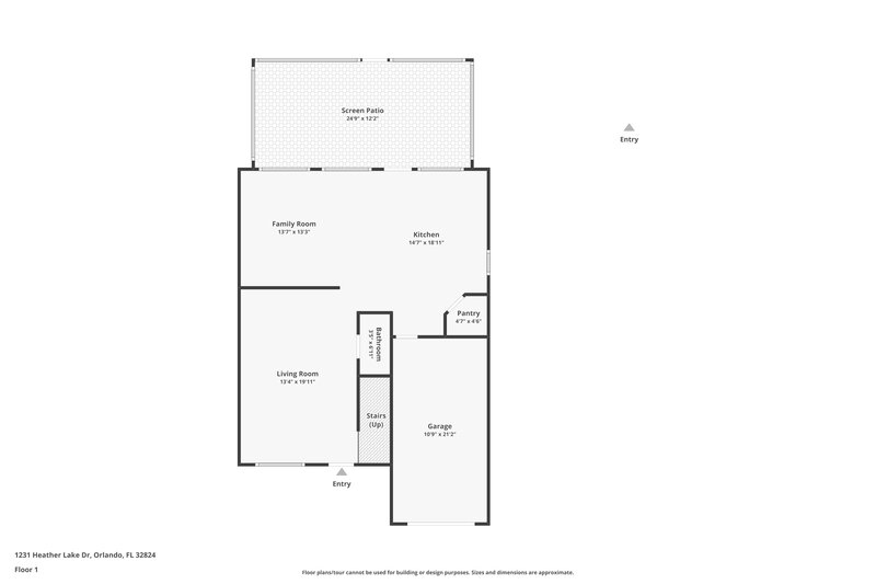 2,585/Mo, 1231 Heather Lake Dr Orlando, FL 32824 Floor Plan View