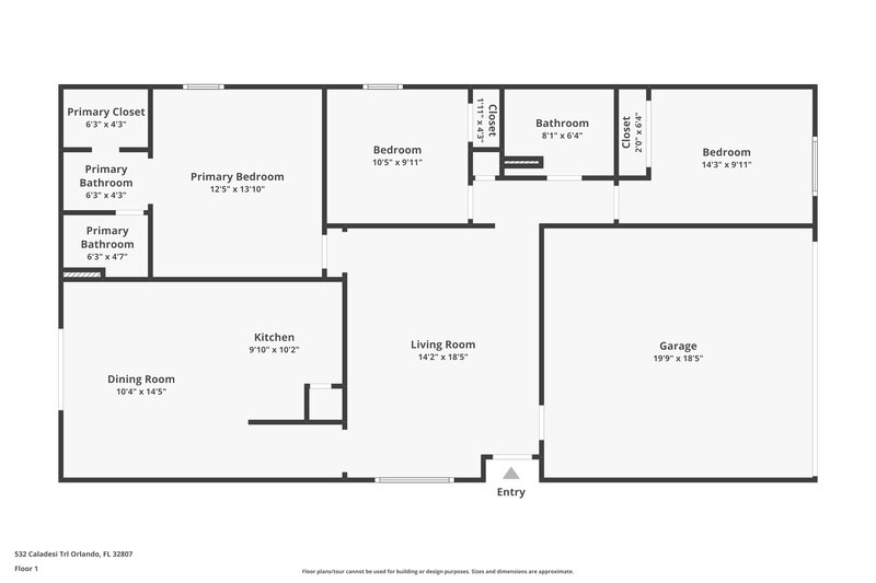 2,230/Mo, 532 Caladesi Trl Orlando, FL 32807 Floor Plan View