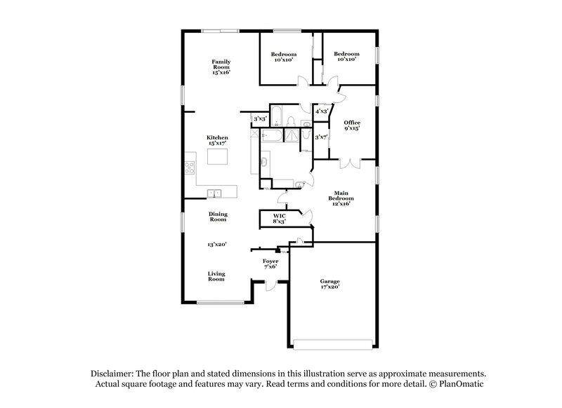 2,535/Mo, 13732 Meadowpark Ave Orlando, FL 32826 Floor Plan View