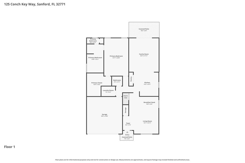 2,685/Mo, 125 Conch Key Way Sanford, FL 32771 Floor Plan View