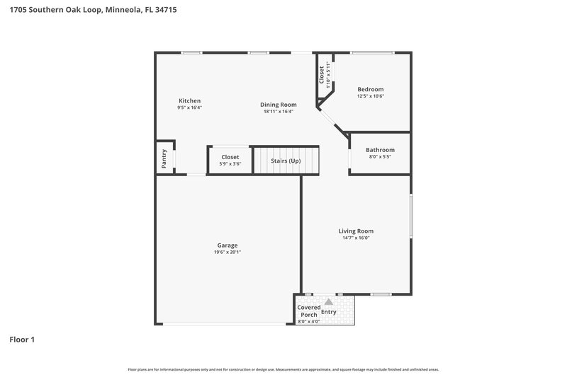 2,525/Mo, 1705 Southern Oak Loop Minneola, FL 34715 Floorplan View