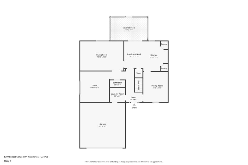 2,000/Mo, 5309 Sunset Canyon Dr Kissimmee, FL 34758 Floor Plan View
