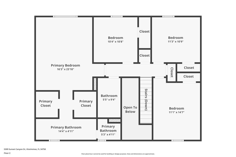 2,000/Mo, 5309 Sunset Canyon Dr Kissimmee, FL 34758 Floor Plan View 2