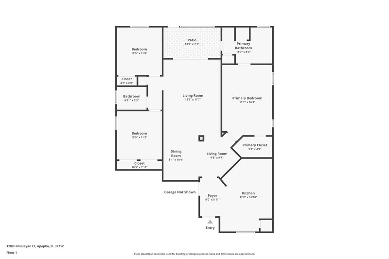 2,900/Mo, 1289 Himalayan Ct Apopka, FL 32712 Floor Plan View