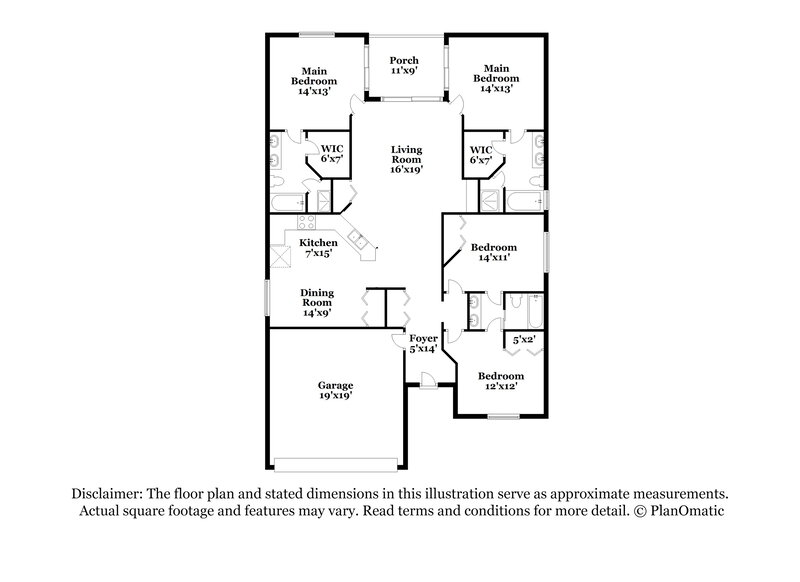 2,725/Mo, 16410 Coopers Hawk Ave Clermont, FL 34714 Floor Plan View