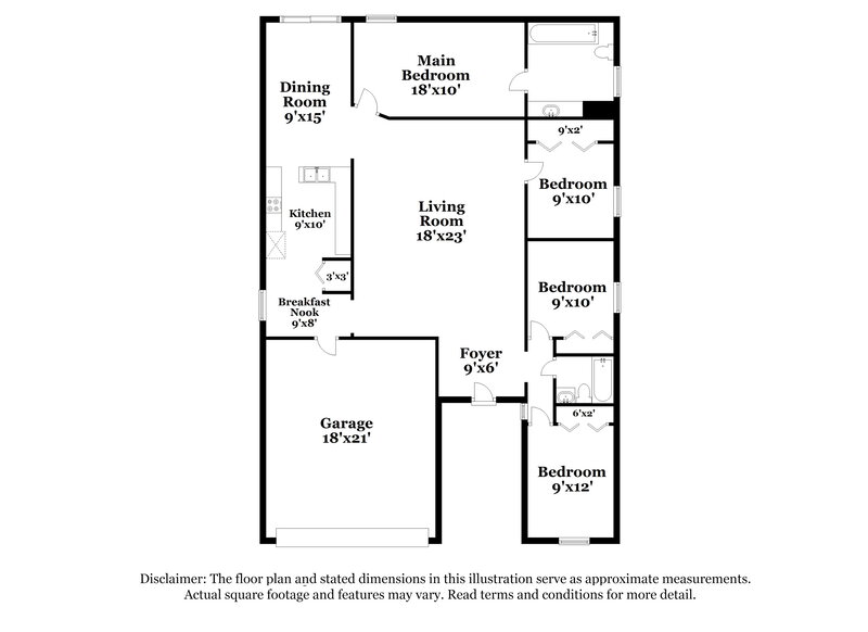 2,060/Mo, 2708 Eagle Creek Ct Kissimmee, FL 34746 Floor Plan View