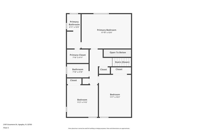 2,170/Mo, 2197 Grasmere Dr Apopka, FL 32703 Floor Plan View 2