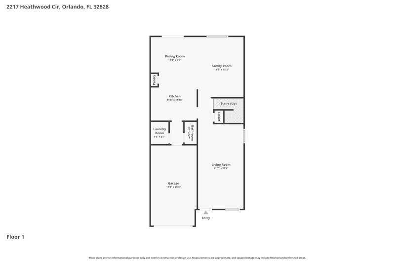 2,920/Mo, 2217 Heathwood Cir Orlando, FL 32828 Floor Plan View
