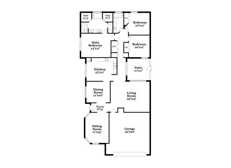 2,205/Mo, 3485 S Saint Lucie Dr Casselberry, FL 32707 Floor Plan View