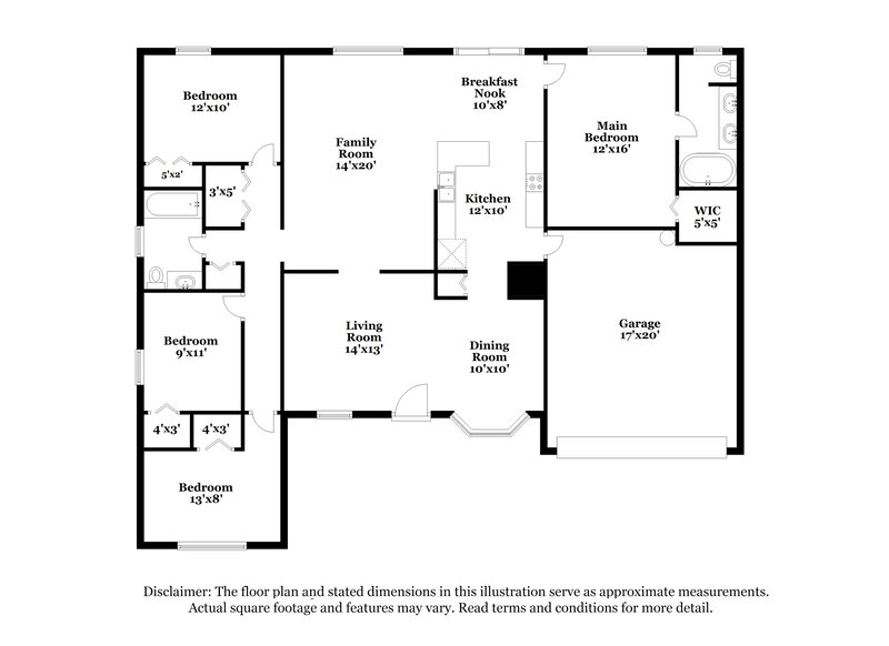 2,300/Mo, 2734 Woodstream Cir Kissimmee, FL 34743 Floor Plan View
