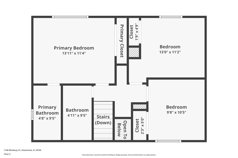 1,830/Mo, 1140 Windway Cir Kissimmee, FL 34744 Floor Plan View 2