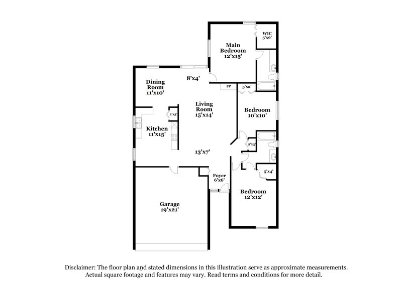 2,200/Mo, 1041 Vernon Loop Oviedo, FL 32765 Floor Plan View