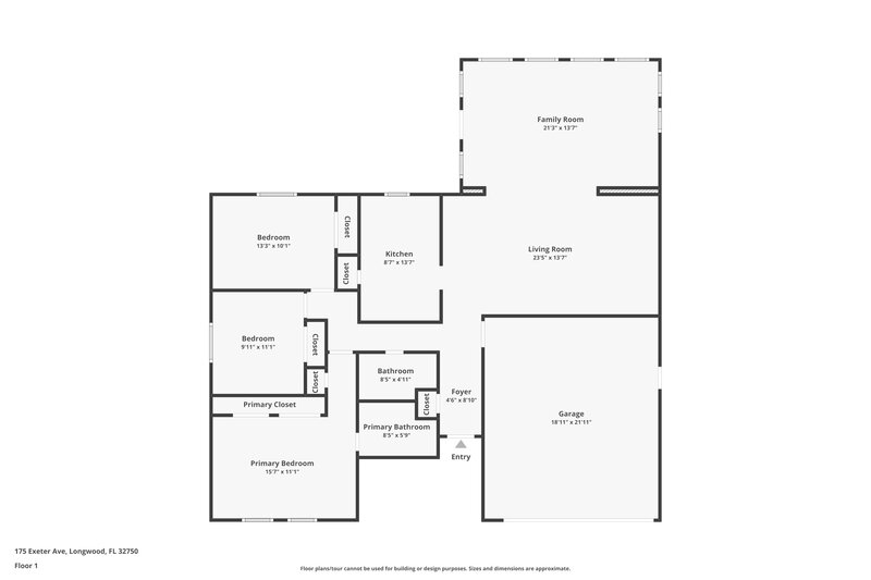 2,050/Mo, 175 Exeter Ave Longwood, FL 32750 Floor Plan View
