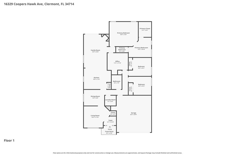 2,280/Mo, 16329 Coopers Hawk Ave Clermont, FL 34714 Floor Plan View