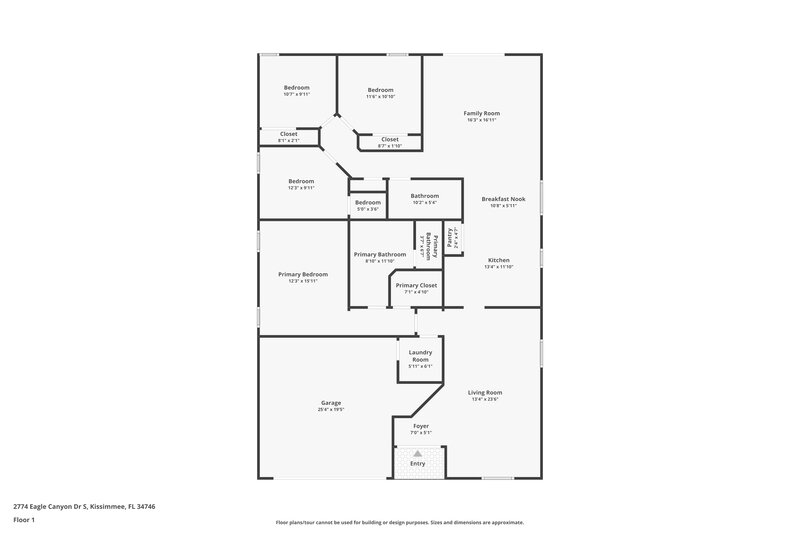 2,085/Mo, 2774 Eagle Canyon Drive S Kissimmee, FL 34746 Floor Plan View