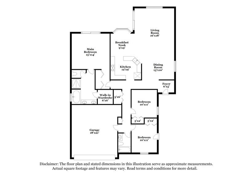 2,390/Mo, 8661 Wellington Loop Kissimmee, FL 34747 Floor Plan View