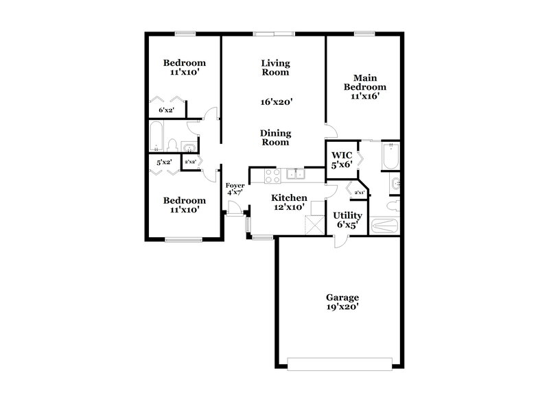 2,170/Mo, 4313 Iveyglen Ave Orlando, FL 32826 Floor Plan View