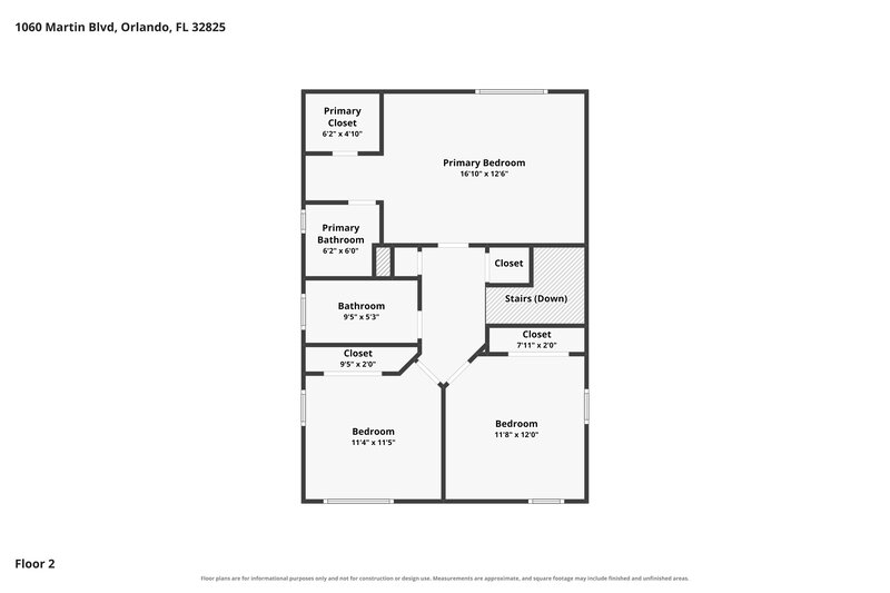 2,395/Mo, 1060 Martin Blvd Orlando, FL 32825 Floor Plan View 2