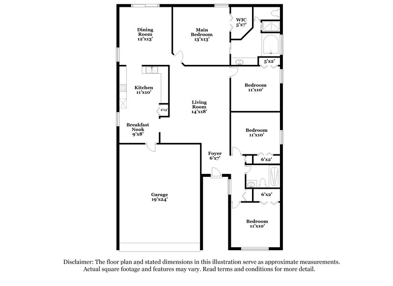 2,220/Mo, 2341 Cobblefield Cir Apopka, FL 32703 Floor Plan View