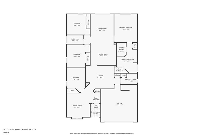 2,430/Mo, 30513 Pga Dr Sorrento, FL 32776 Floor Plan View