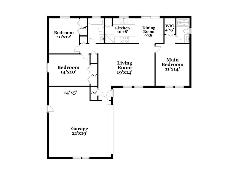 2,405/Mo, 13900 Lena St Orlando, FL 32826 Floor Plan View