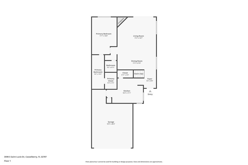2,370/Mo, 3598 S Saint Lucie Dr Casselberry, FL 32707 Floor Plan View