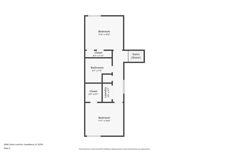 2,370/Mo, 3598 S Saint Lucie Dr Casselberry, FL 32707 Floor Plan View 2