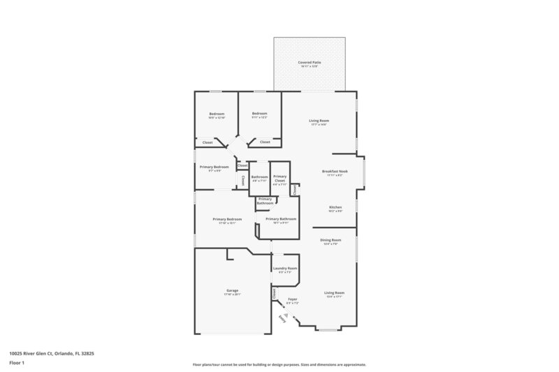 2,330/Mo, 10025 River Glen Ct Orlando, FL 32825 Floorplan View
