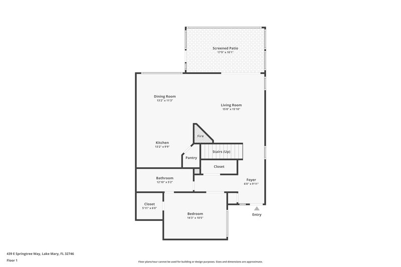 2,490/Mo, 439 E Springtree Way Lake Mary, FL 32746 Floor Plan View