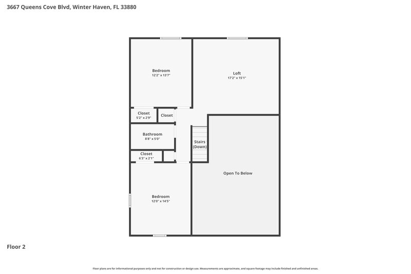 2,055/Mo, 3667 Queens Cove Blvd Winter Haven, FL 33880 Floor Plan View 2