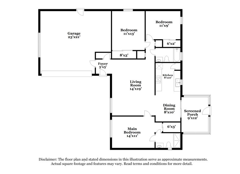 2,180/Mo, 2726 Carlisle Ave Orlando, FL 32826 Floor Plan View