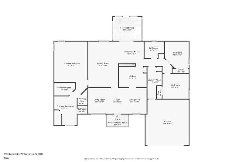 1,860/Mo, 7172 Summit Dr Winter Haven, FL 33884 Floor Plan View