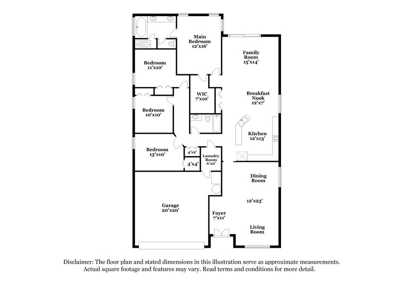 2,265/Mo, 1034 Cherry Valley Way Orlando, FL 32828 Floor Plan View