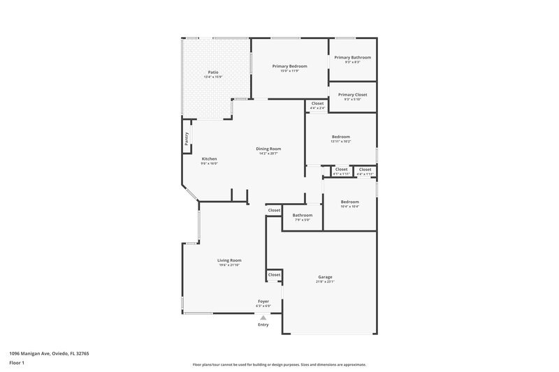 2,425/Mo, 1096 Manigan Ave Oviedo, FL 32765 Floor Plan View