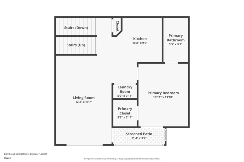 0/Mo, 2460 Grand Central Pkwy Apt 9 Orlando, FL 32839 Floorplan View 2