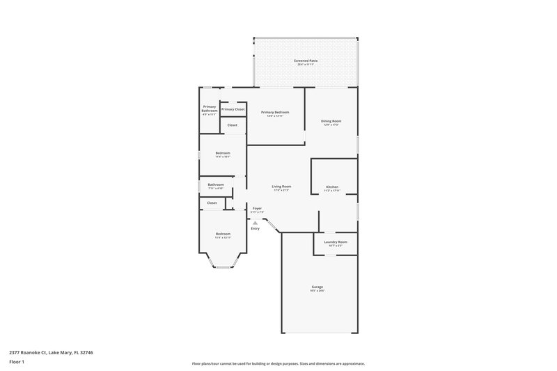 2,545/Mo, 2377 Roanoke Ct Lake Mary, FL 32746 Floor Plan View