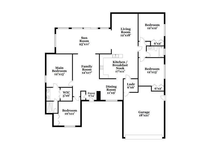 1,910/Mo, 3119 Tcu Blvd Orlando, FL 32817 Floor Plan View