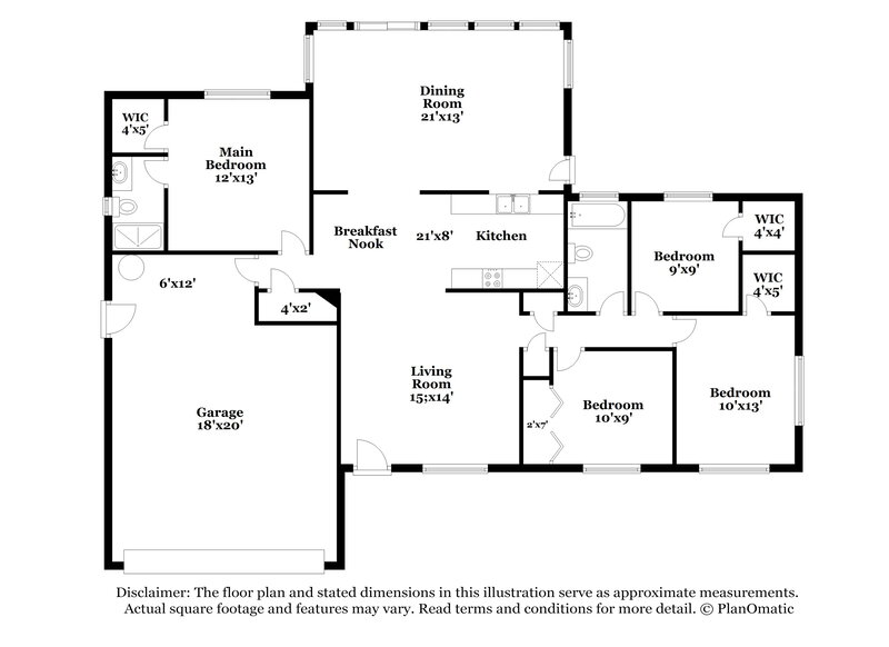 2,610/Mo, 9524 Buxton Ct Orlando, FL 32817 Floor Plan View