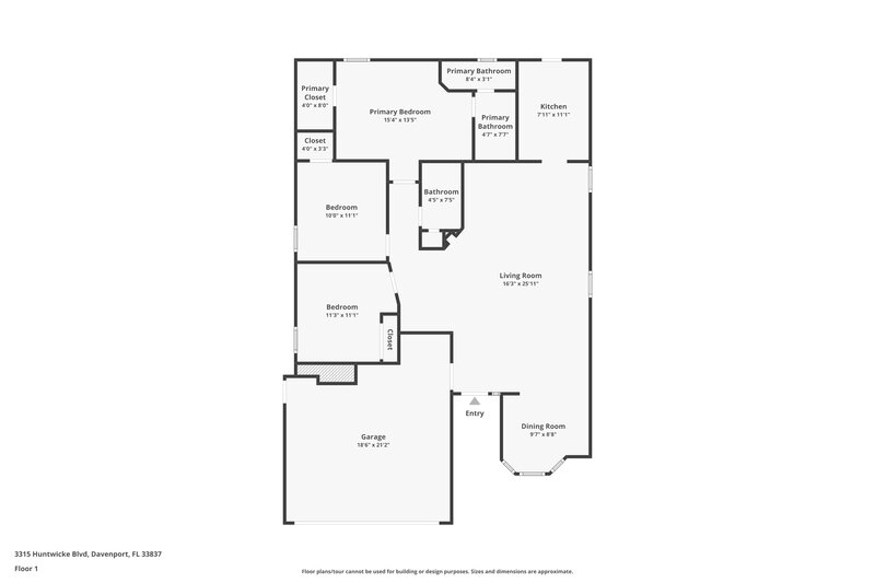1,785/Mo, 3315 Huntwicke Blvd Davenport, FL 33837 Floor Plan View
