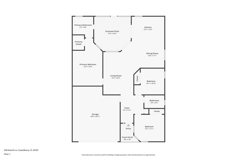 2,390/Mo, 338 Hearth Ln Casselberry, FL 32707 Floor Plan View