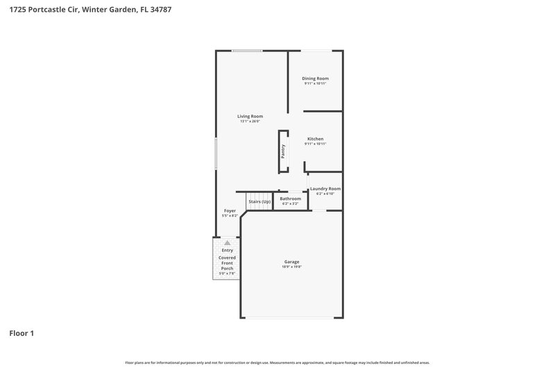 2,430/Mo, 1725 Portcastle Cir Winter Garden, FL 34787 Floor Plan View