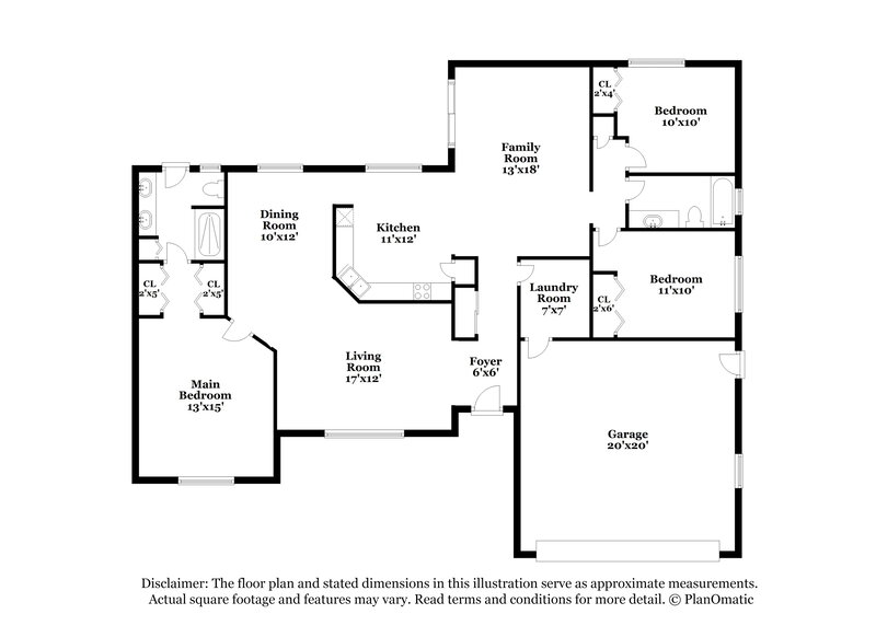 2,500/Mo, 2629 Saffron Dr Orlando, FL 32837 Floorplan View