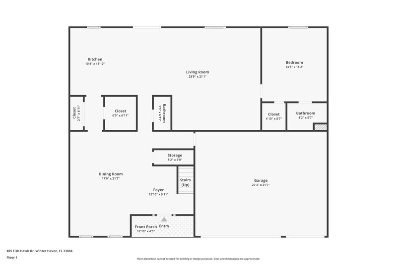 3,100/Mo, 405 Fish Hawk Dr Winter Haven, FL 33884 Floor Plan View