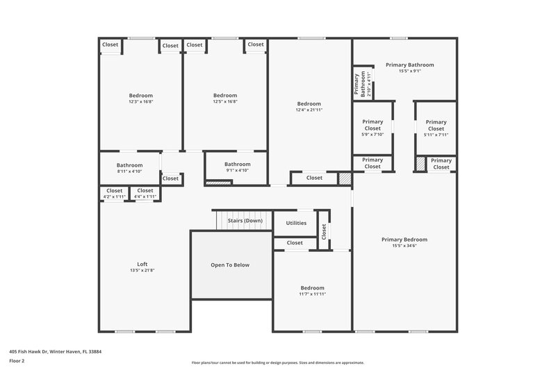 3,100/Mo, 405 Fish Hawk Dr Winter Haven, FL 33884 Floor Plan View 2