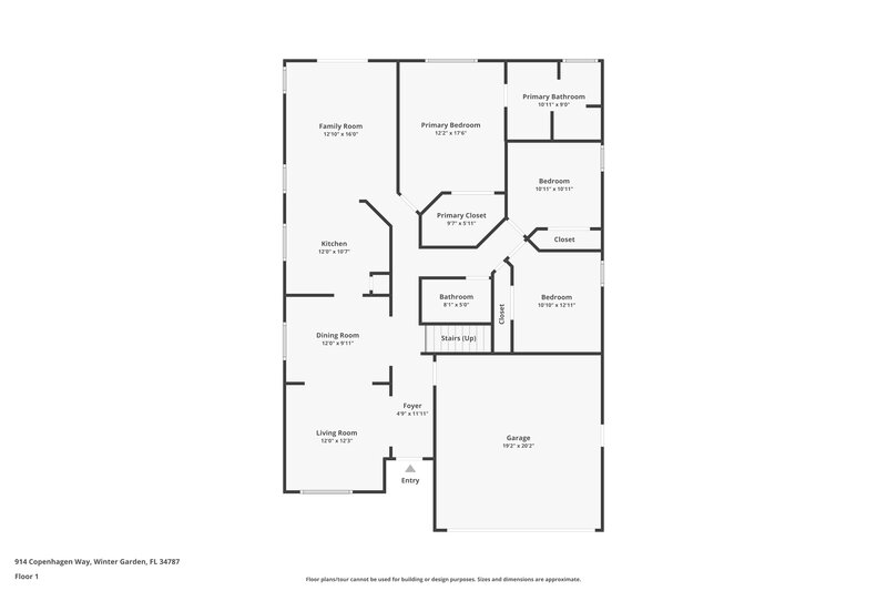 3,010/Mo, 914 Copenhagen Way Winter Garden, FL 34787 Floor Plan View