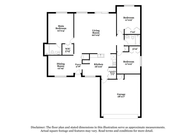 2,015/Mo, 905 Louvre Ct Kissimmee, FL 34759 Floor Plan View