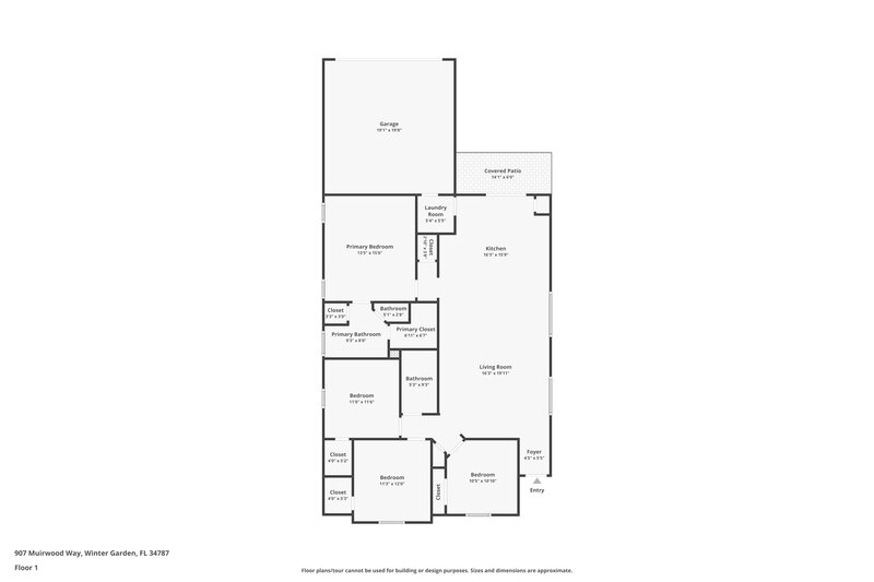 2,495/Mo, 907 Muirwood Way Winter Garden, FL 34787 Floor Plan View