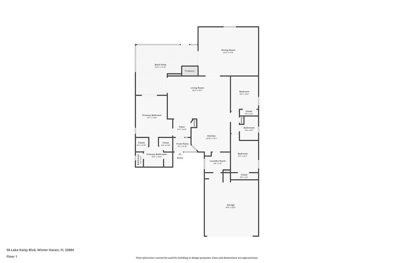 1,795/Mo, 58 Lake Daisy Blvd Winter Haven, FL 33884 Floor Plan View